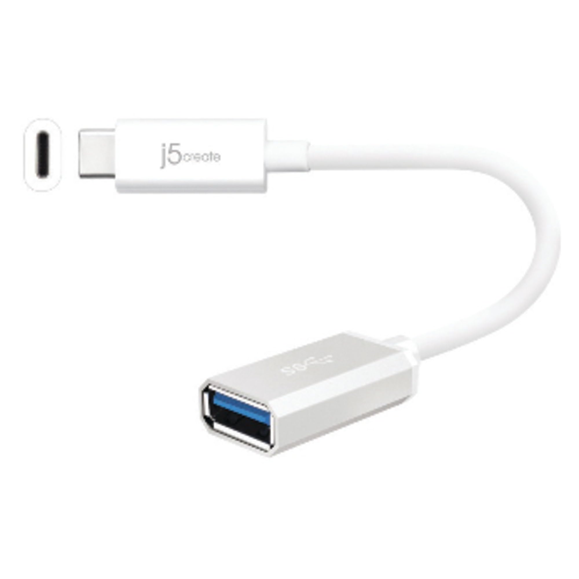 J5Create Usb Type C 3.1 To Type A Adapter | Supports Usb3.1 Gen1 (5 Gbps), Usb 2.0 (480 Mbps) And An Output Of 1.5A | Compatible