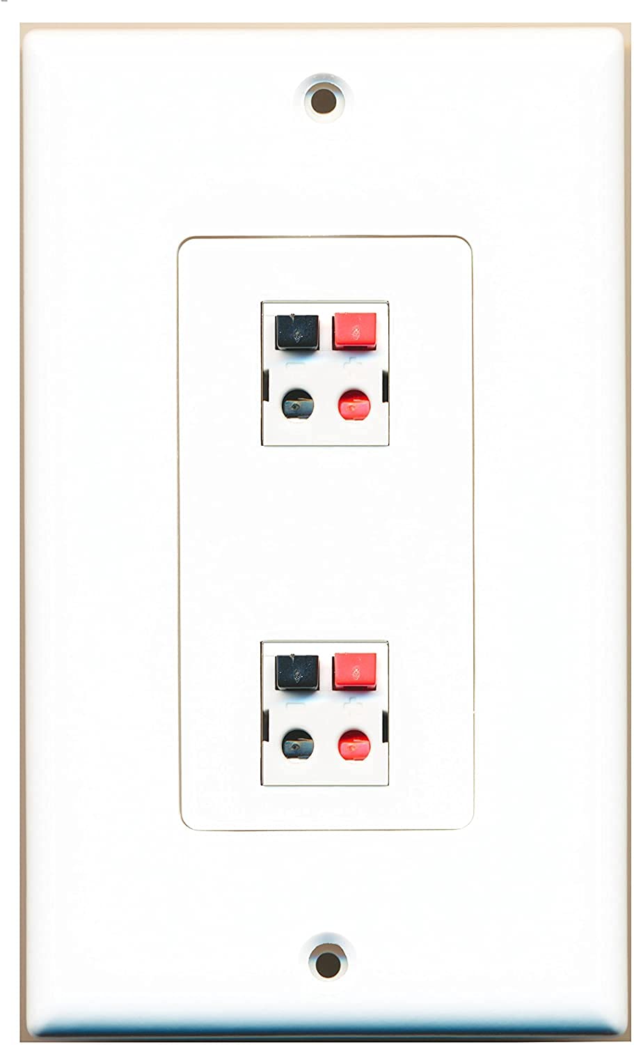 Riteav   2 Port Speaker Decorative Wall Plate   White