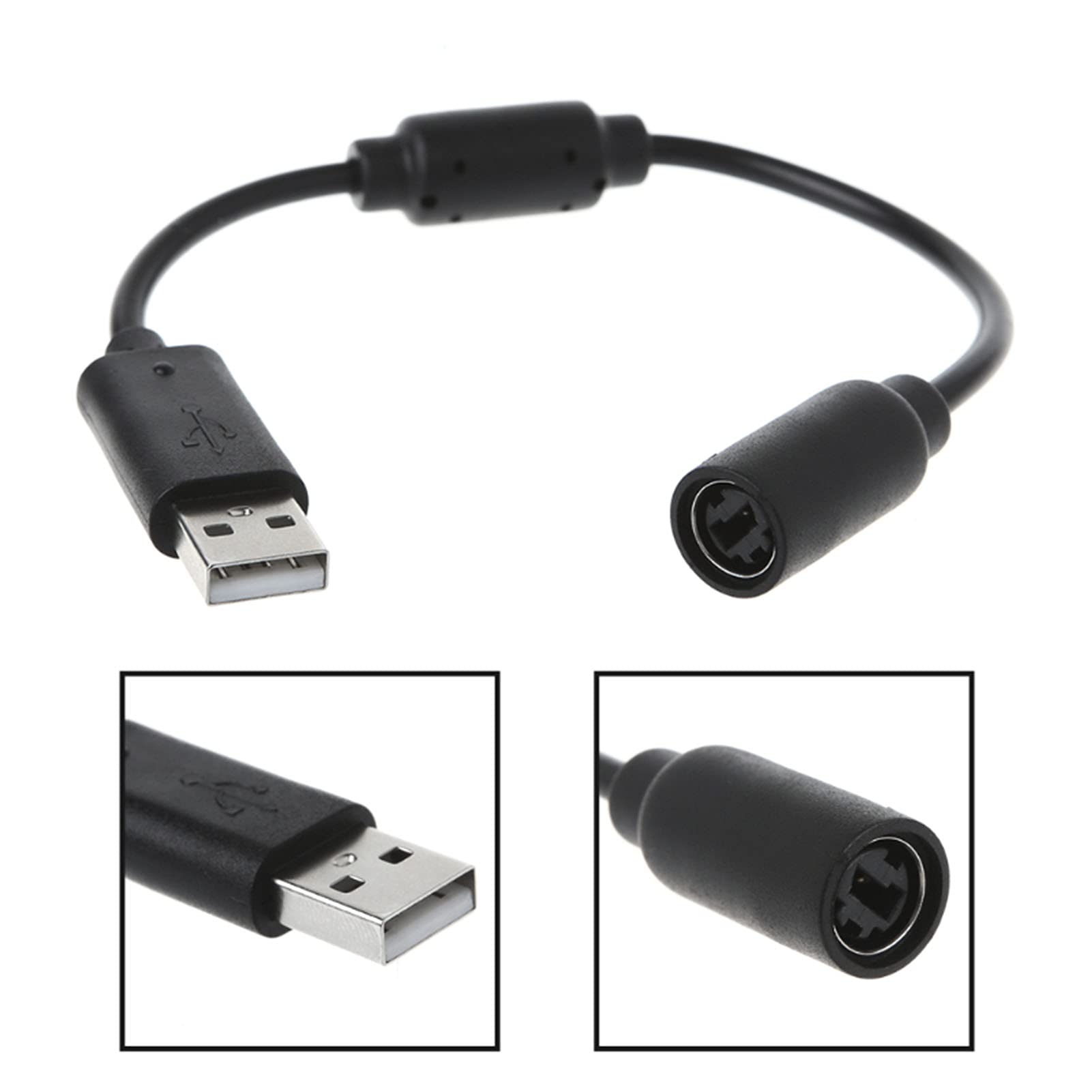 Jedihra 2 Pack Replacement Dongle Usb Breakaway Cable For Xbox 360 Wired Controllers, Extension Adapter Cable For Xbox 360 (2, 2