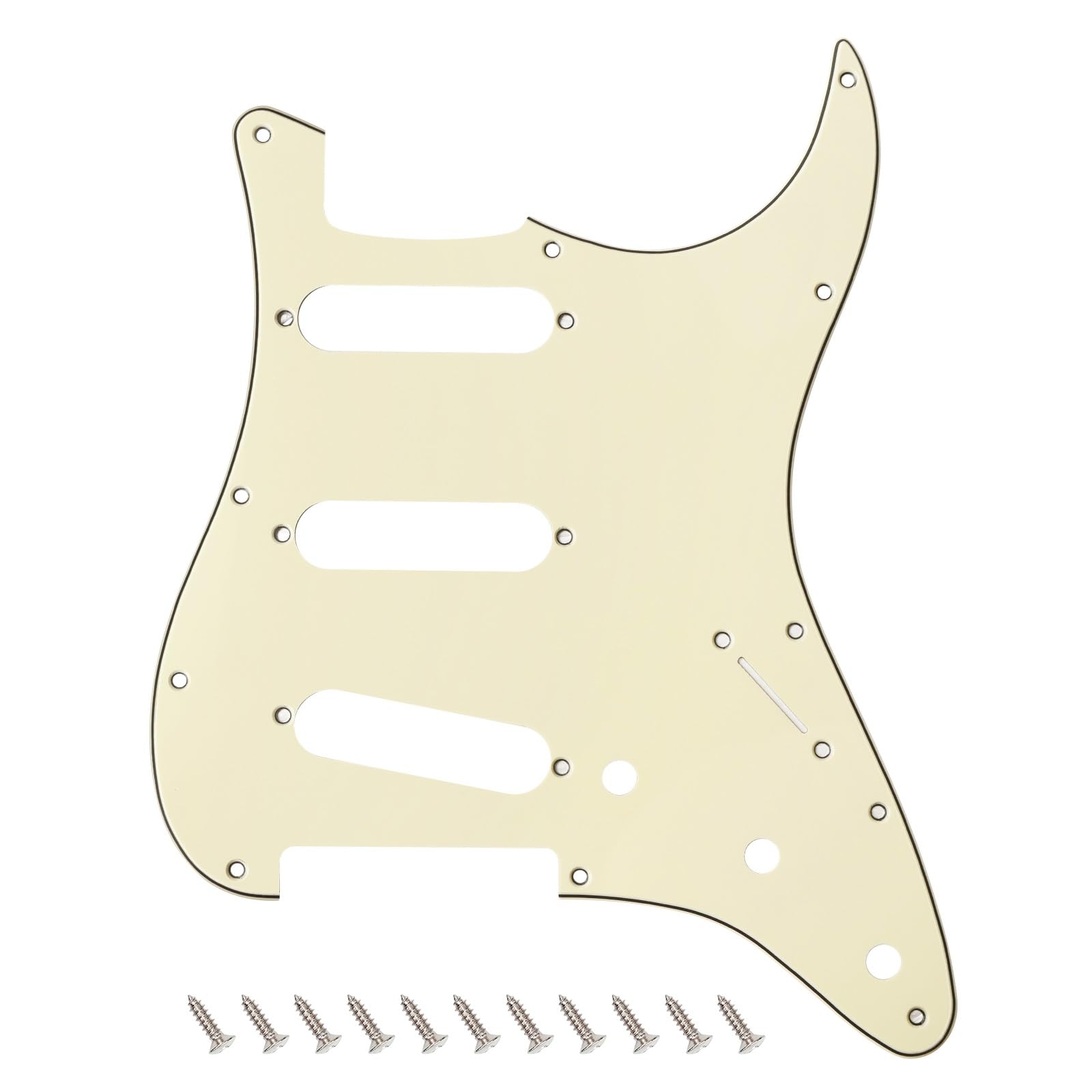 Banworks 3 Ply Strat SSS Pickguard 11-Hole Electric Guitar Pickguard Scratch Plate for USA/Mexican Fender Modern Style Standard 