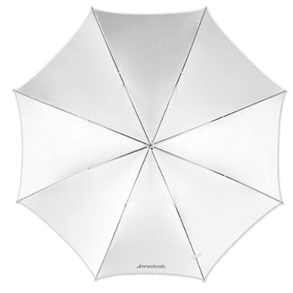 Westcott 2001 43 Inch Optical White Satin Collapsible Umbrella