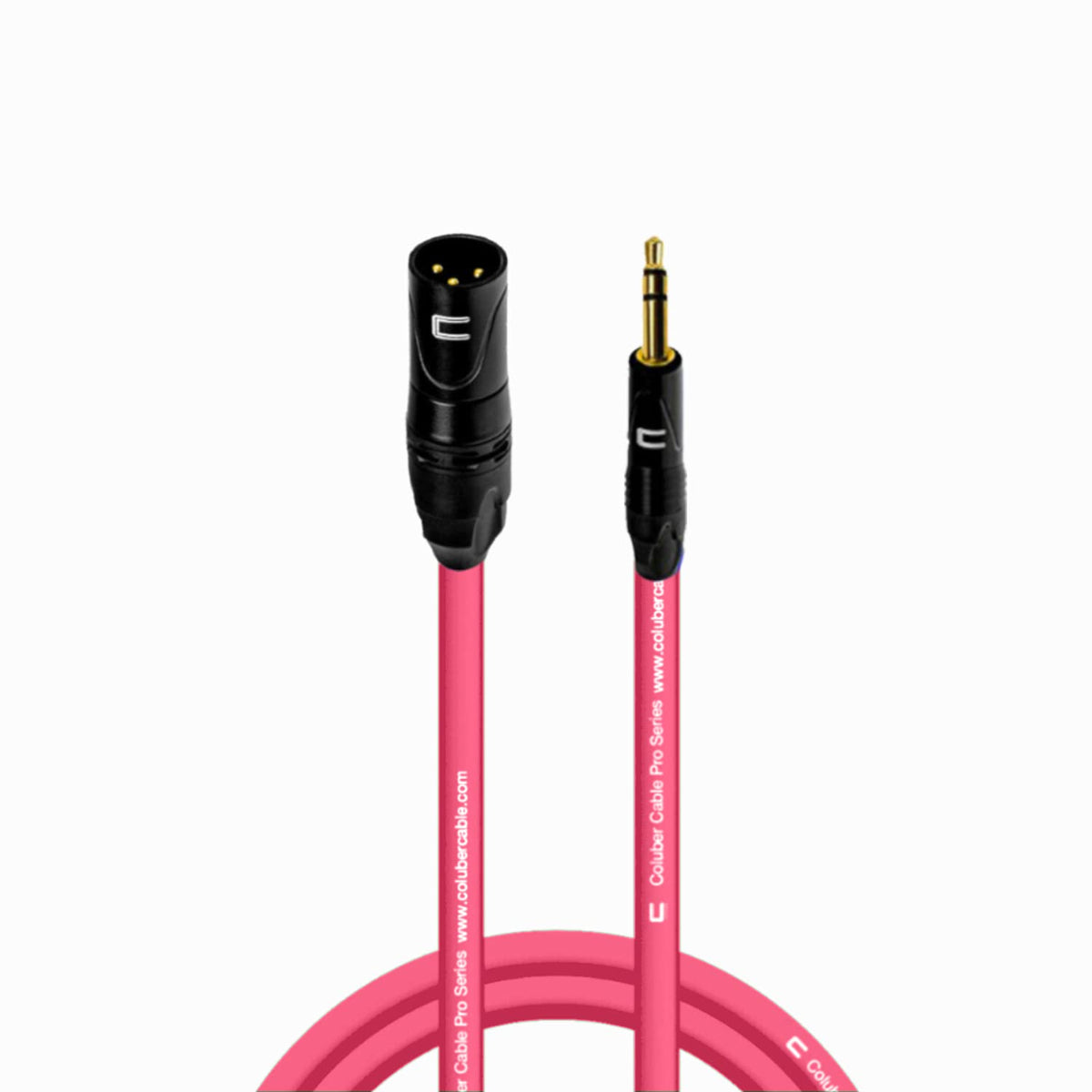 Balanced Xlr Cable Male To 3.5Mm Trs - 10 Feet Pink - Pro 3-Pin Microphone Connector For Powered Speakers, Audio Interface Or Mi