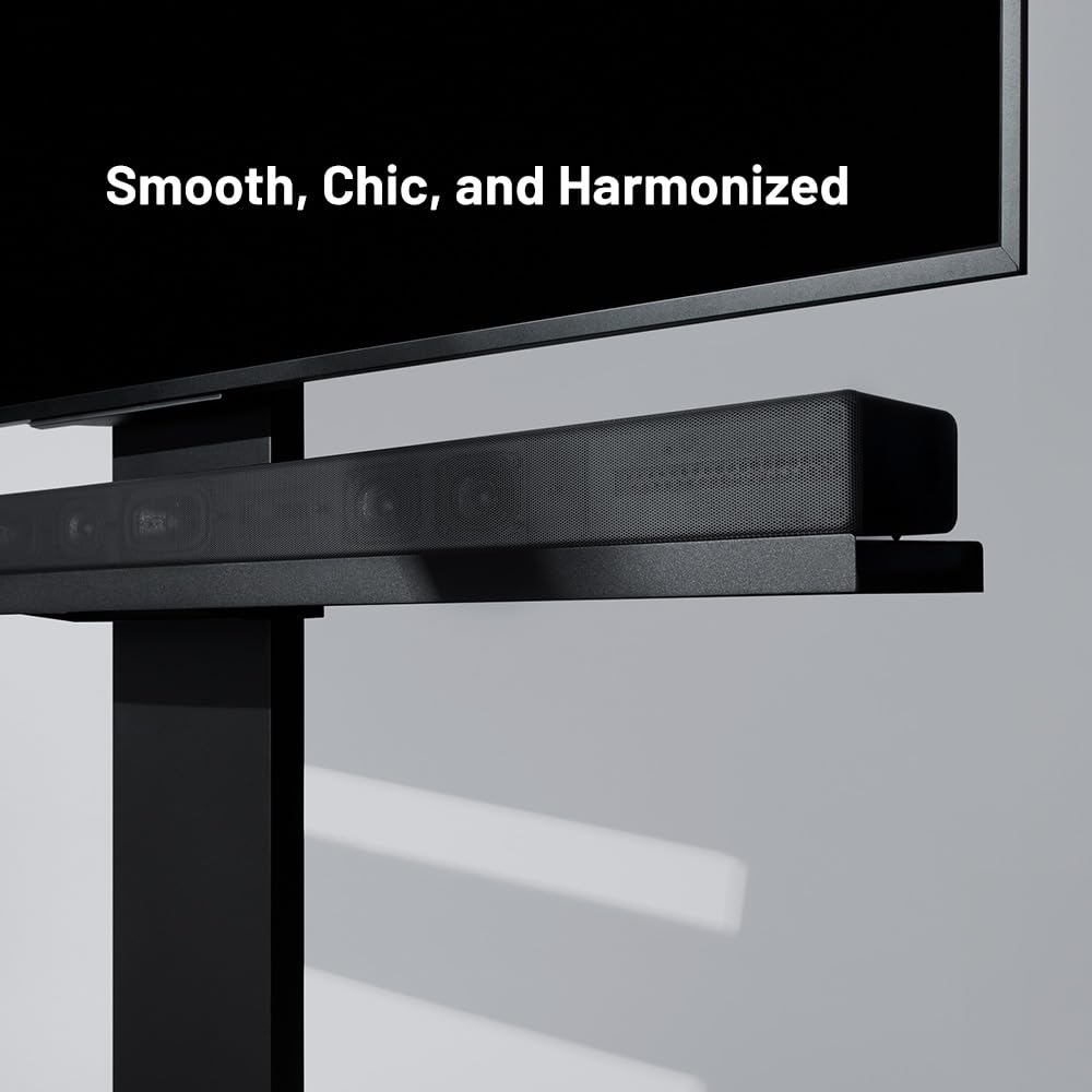 Wall Soundbar Shelf For Tv Stand Model V4, Medium Size, Width 95 Cm / 37.4'', Satin White