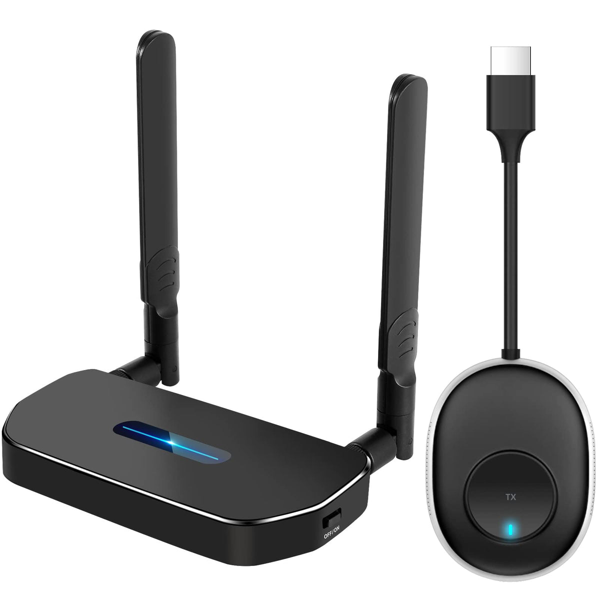 Wireless Hdmi Transmitter And Receiver 4K Kit, Full Hd 4K Wireless Presentation Equipment Hdmi Adapter, Plug And Play Streaming 