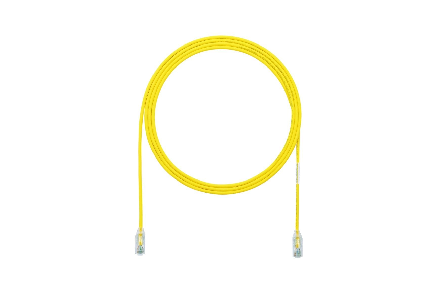 Panduit Cat 6 UTP Patch Cord, 28 AWG Stranded Copper, RJ45 Connector, RapidID Enabled, 2m, Yellow