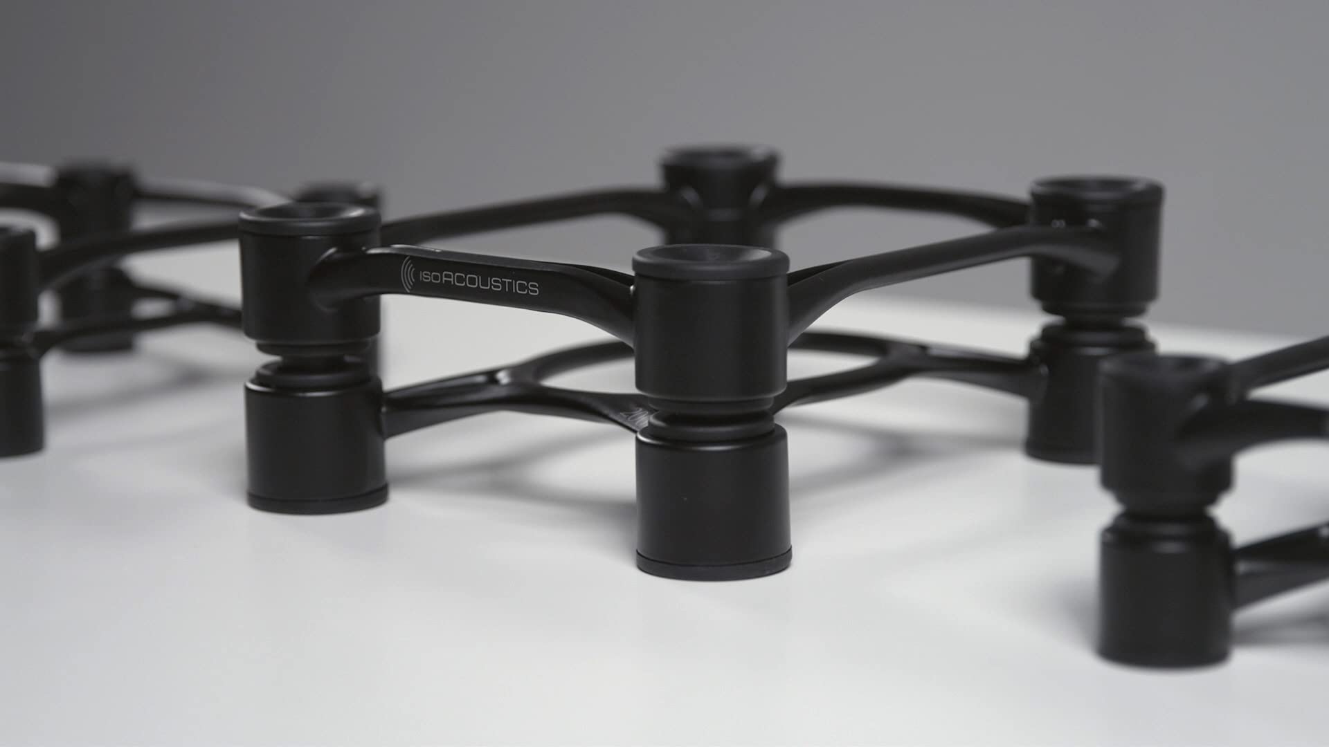 Isoacoustics Aperta Series Isolation Speaker Stands With Tilt Adjustment: Aperta200 (7.8' X 10') Black Pair