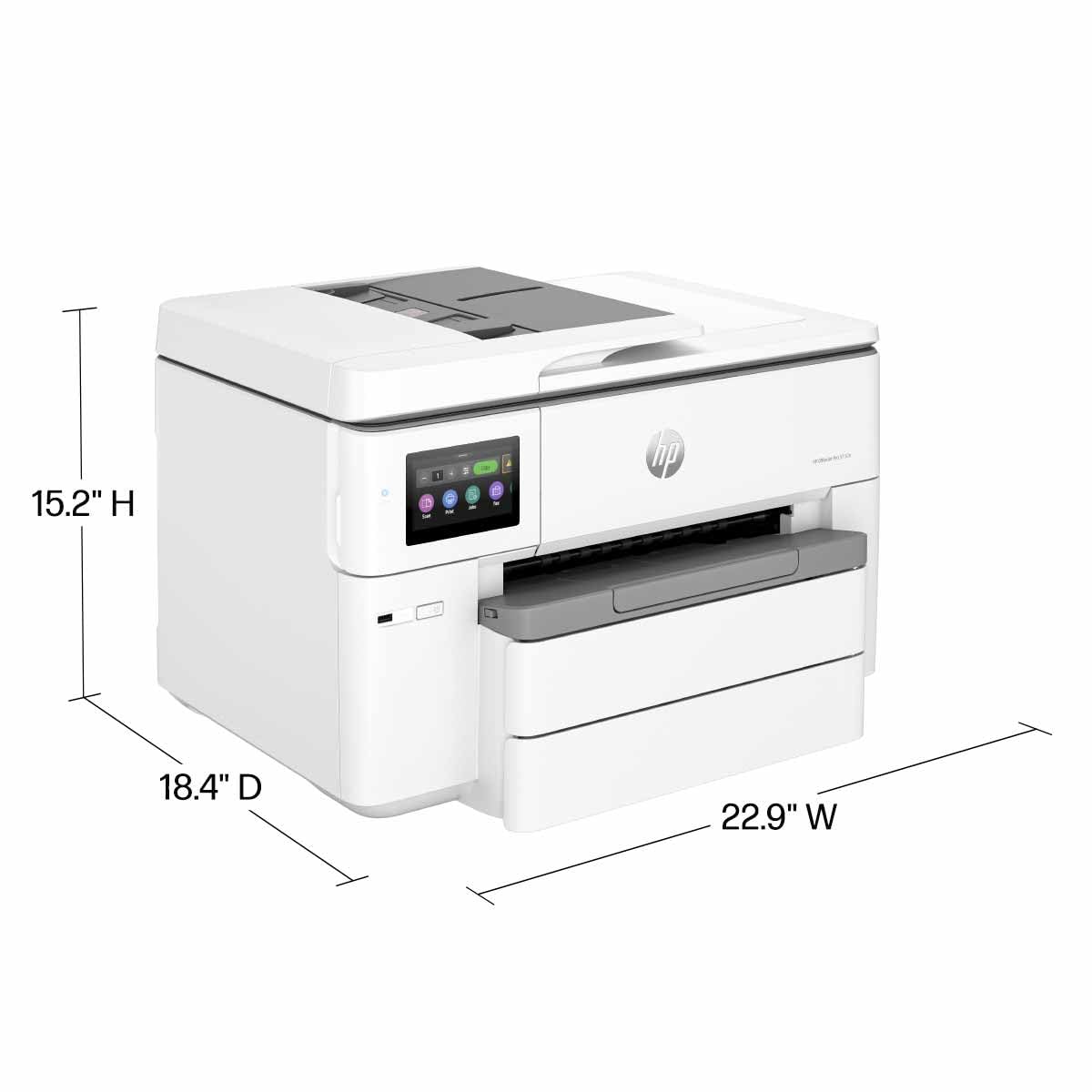 Hp Officejet Pro 9730E Wide Format Wireless All In One Color Inkjet Printer, Print, Scan, Copy Up To 11X17', Adf, Duplex Printin