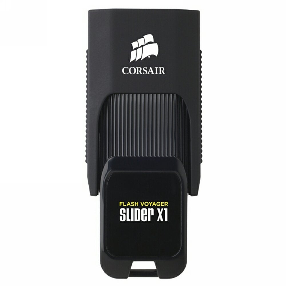 Corsair Cmfsl3X1-128Gb Flash Voyager Slider X1 128Gb Usb 3.0 Flash Drive, Black