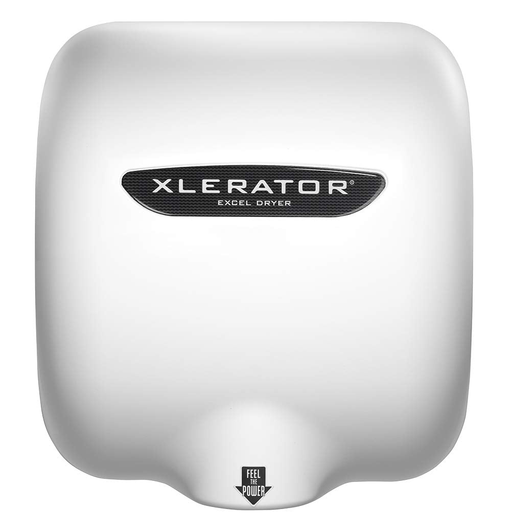 XLERATOR Excel Dryer XL-BW Hand Dryer for Commercial Bathrooms, Restroom Hand Dryer, Pro-Grade, Fast Drying Unit with White Ther