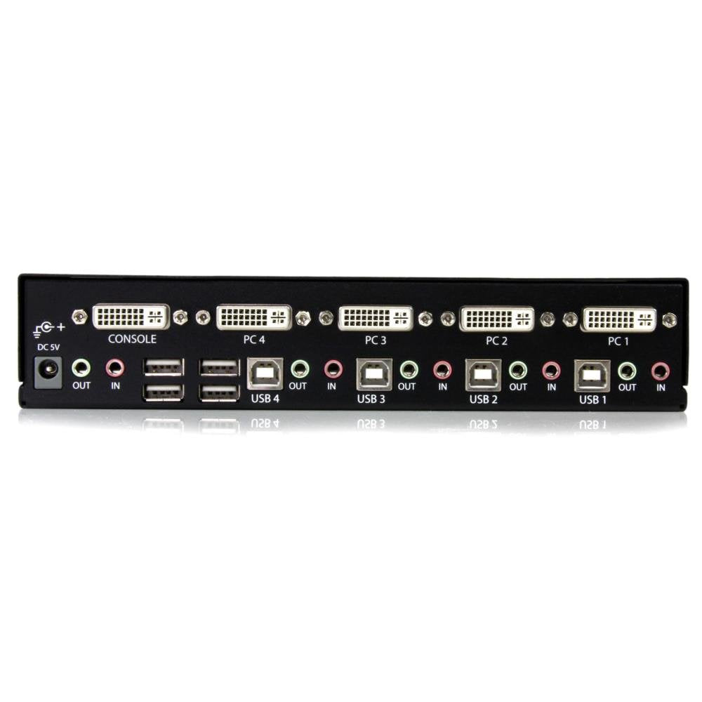 Startech.Com 4 Port Kvm Switch For Dvi Computers   1U Rack Mount Kvm Switch With Audio   Dvi Kvm Switch  2 Port   1U (Sv431Dviua