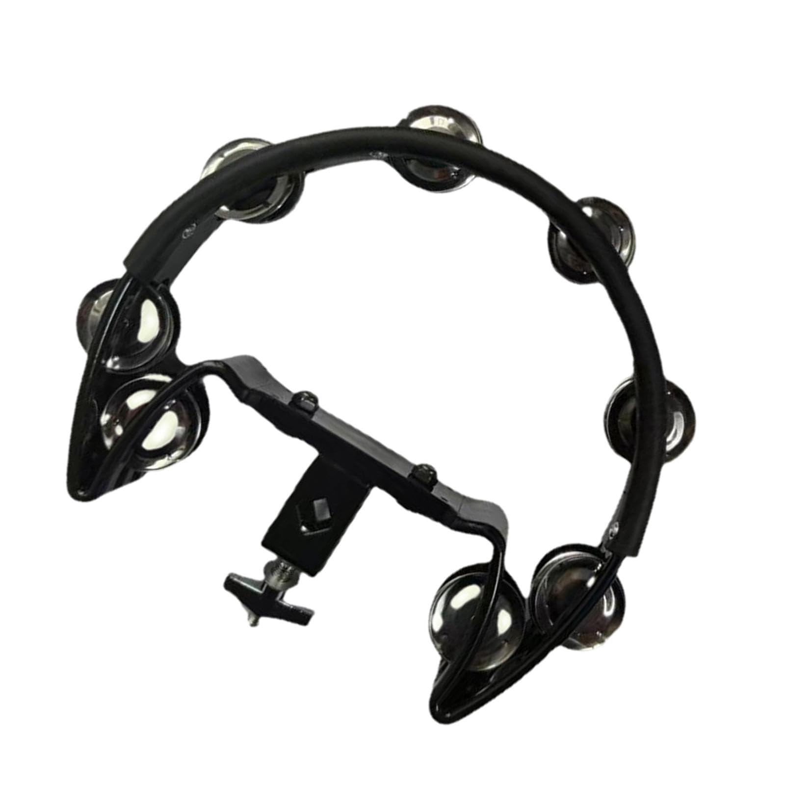 CALANDIS Hi Hat Tambourine Stainless Steel Shaker for KTV Drum Kits Enthusiasts Party Black | Tambourines | Hand Percussion | Pe
