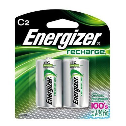 Energizer Nh35Bp 2 C2 Rechargeable, Size C, 2 Count, 0.5'' Height, 3.25'' Width