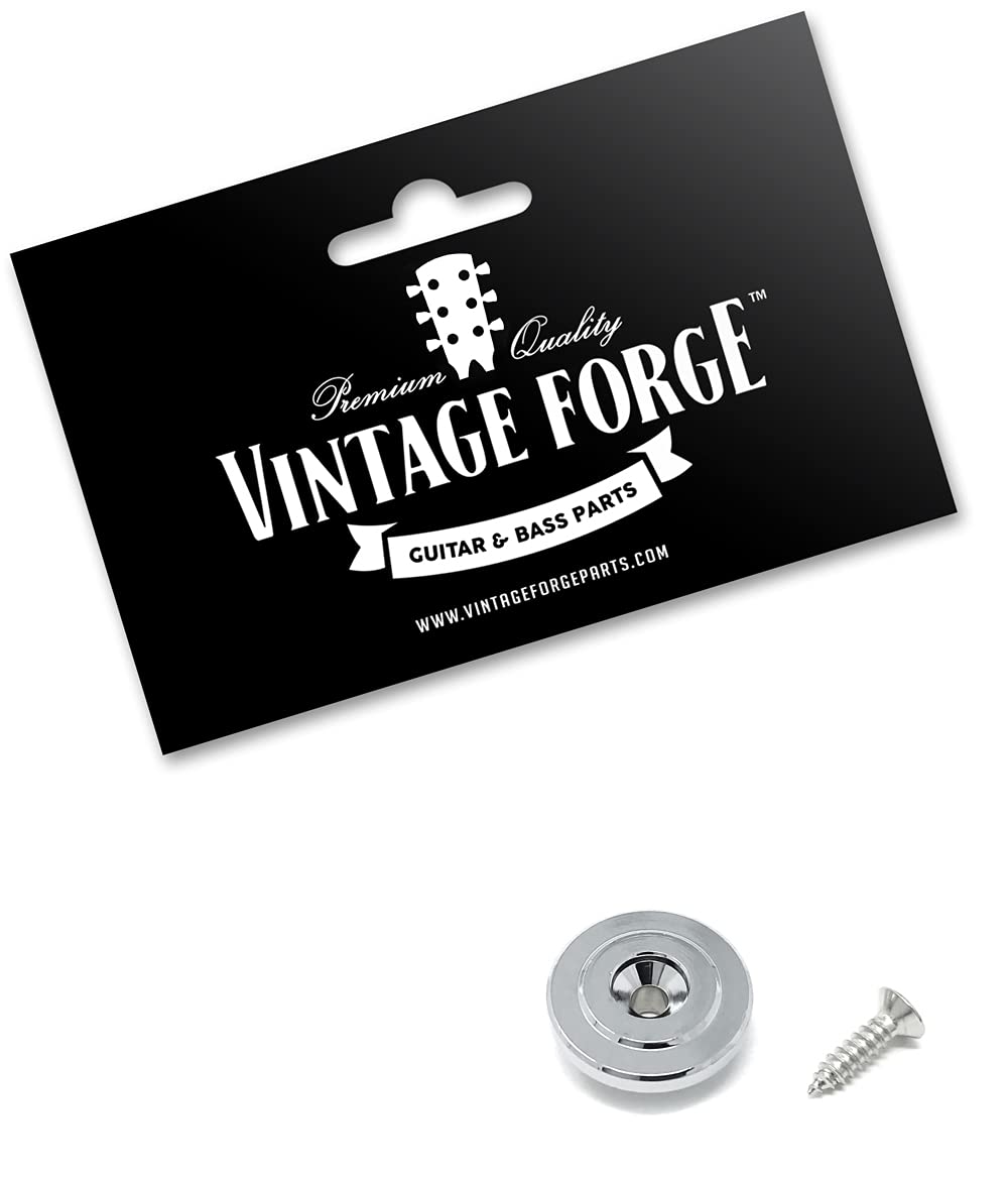 Vintage Forge Chrome Round String Retainer Guide Tree For Fender Precision Jazz Style Bass Guitars And Others With Screw Bsr40 C