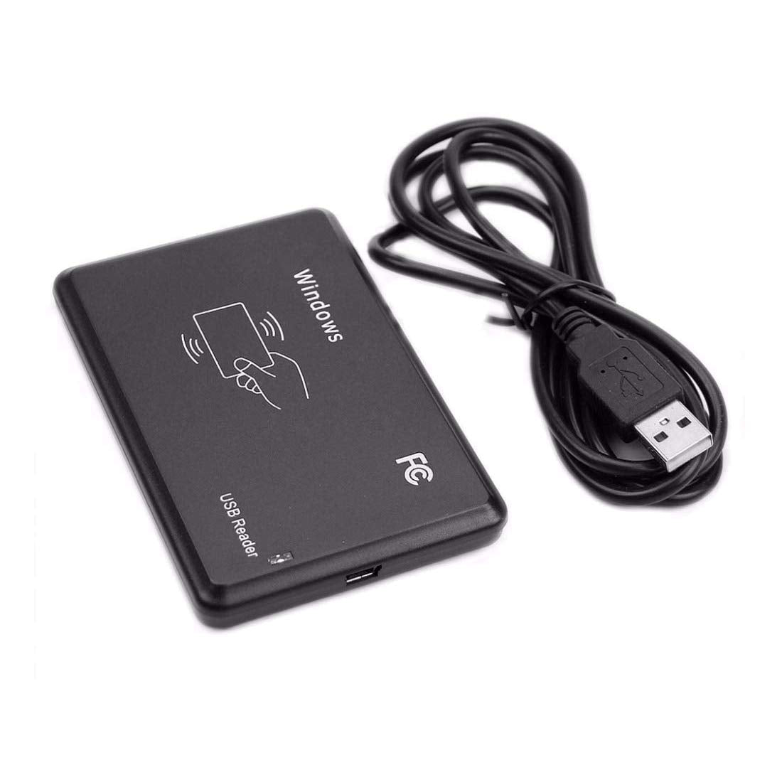 Hiletgo 125Khz Em4100 Usb Rfid Id Card Reader Swipe Card Reader Plug And Play With Cable First 10 Digit