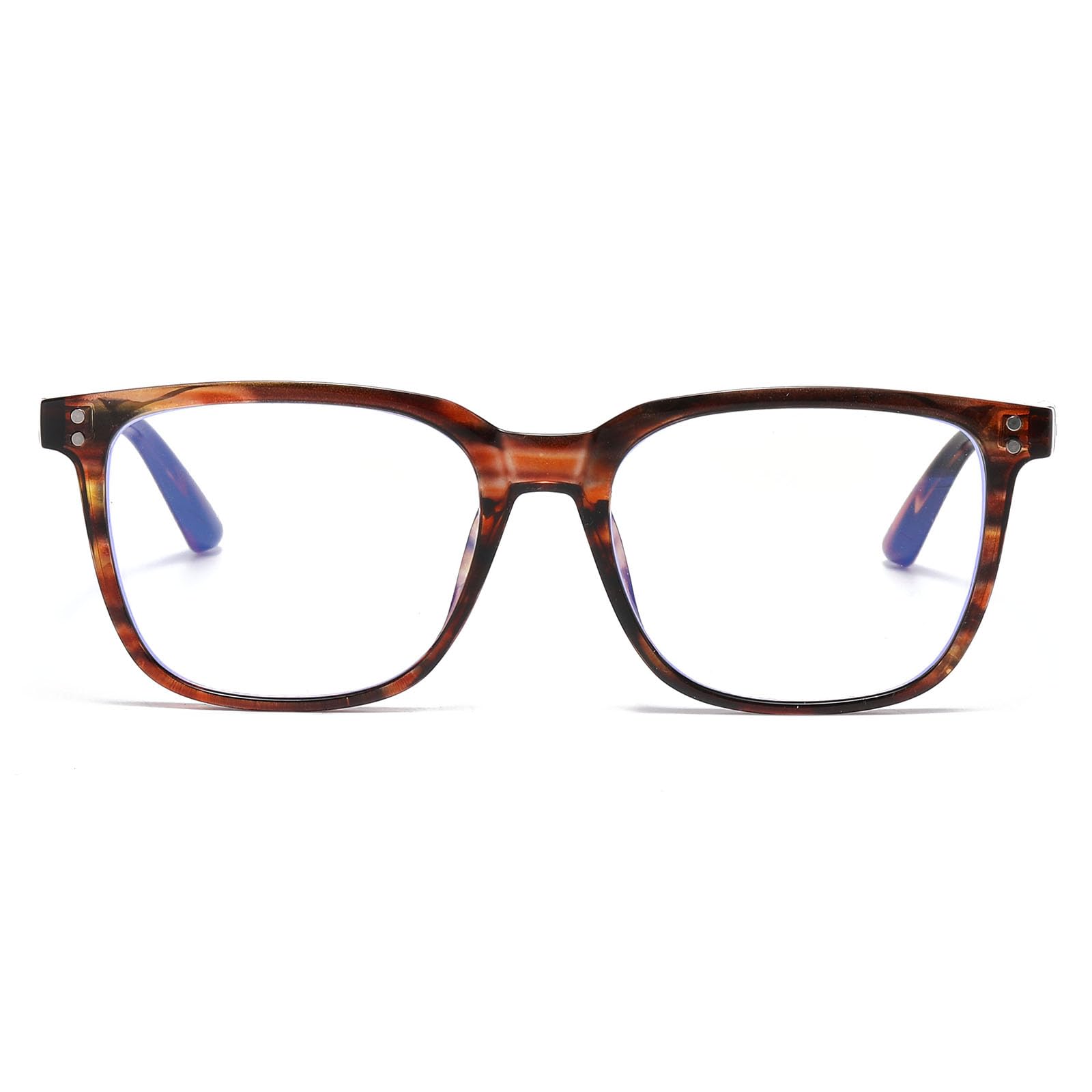 Gleyemor Mens Blue Light Glasses Fashion Square Frame Computer Glasses For Men Lightweight Sturdy Daily Eyeglasses (Tortoise)