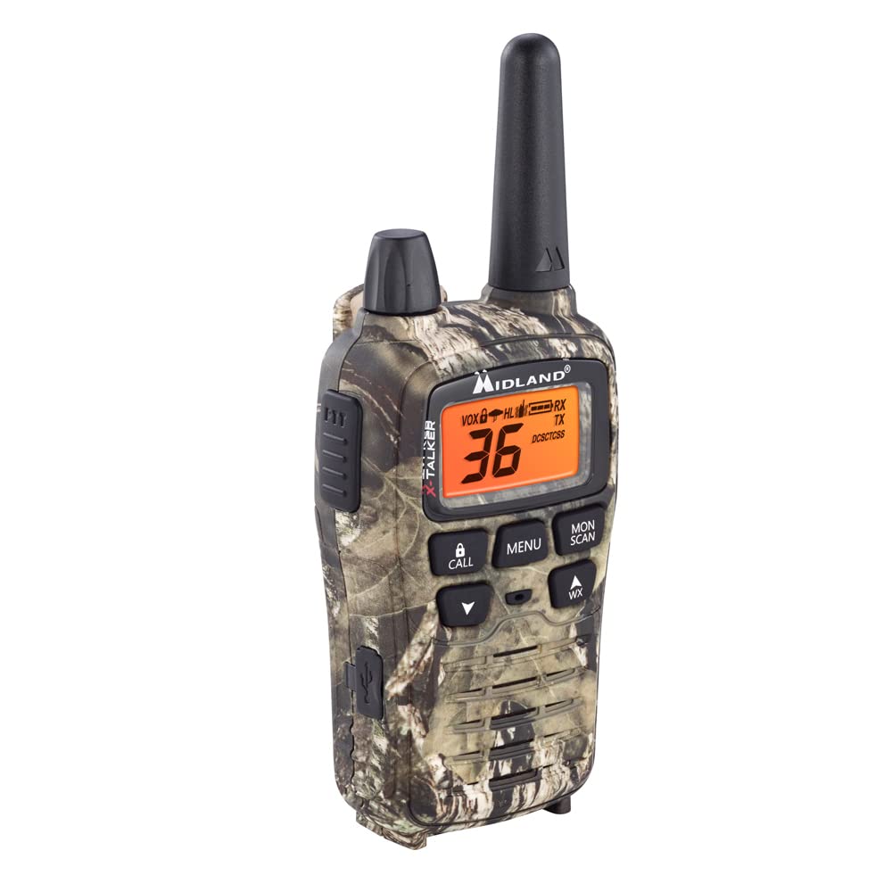 Midland�   T75Vp3   36 Channel Frs Two Way Radio   Long Range Walkie Talkie, 121 Privacy Codes, & Noaa Weather Scan + Alert   Mossy Oak Camo   Set Of 2