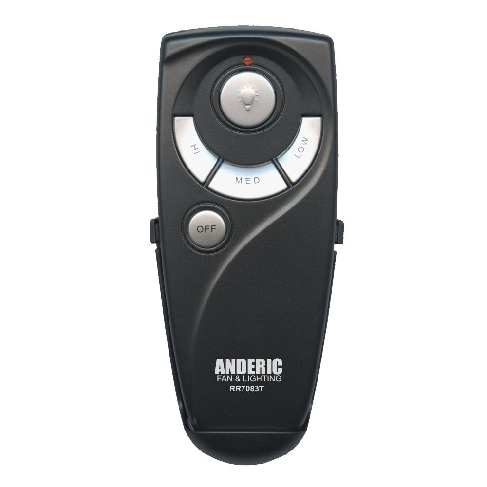 Anderic Uc7083T For 3 Speed Ceiling Fans   Remote Control With Wall Mount Only (Receiver Not Included)   Black (Standard (Light,