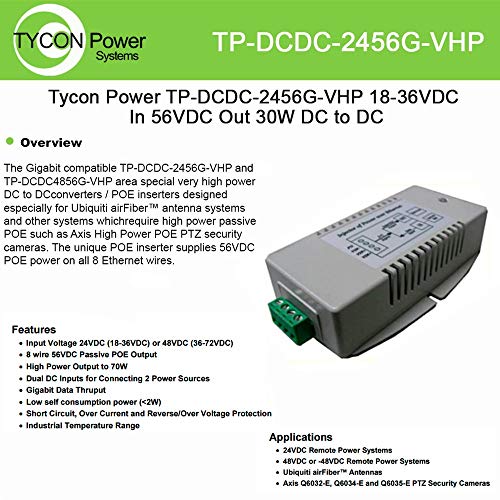 Tycon Systems Inc Tp Dcdc 2456G Vhp 18 36Vdc In 56Vdc Out 70W Dc Converter