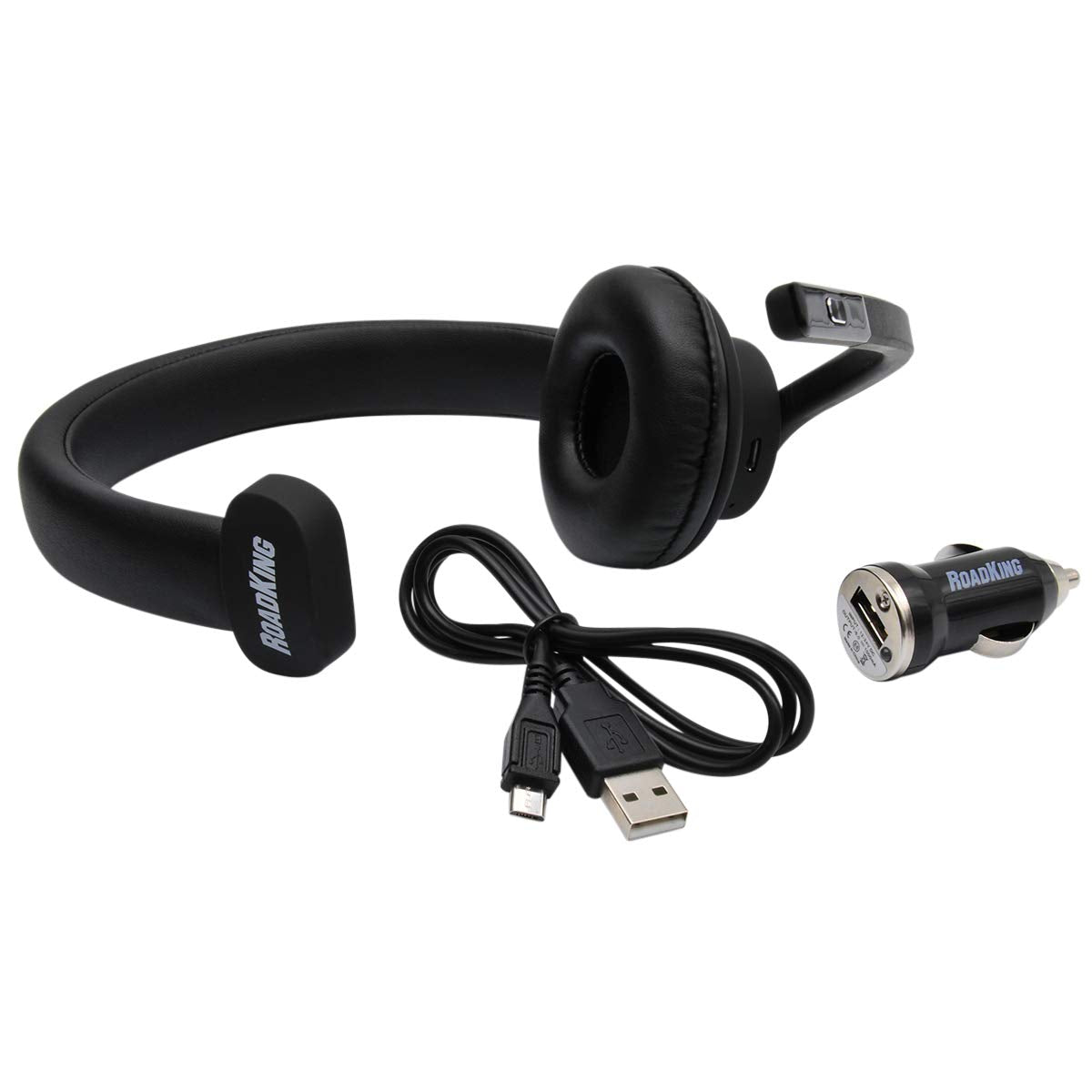 Roadking Truck Driver Headset Rking950 Premium Noise-Canceling Bluetooth Headset With Mic For Hands-Free Black