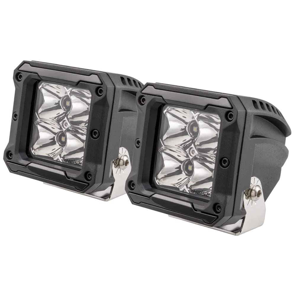 Heise   3 Inch 4 Led Cube Light   Spot Beam   2 Pack With Harness (He Hcl2S2Pk)