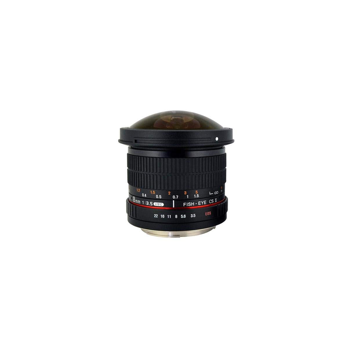 Rokinon 8Mm F/3.5 Hd Fisheye Lens With Removable Hood For Canon Ef
