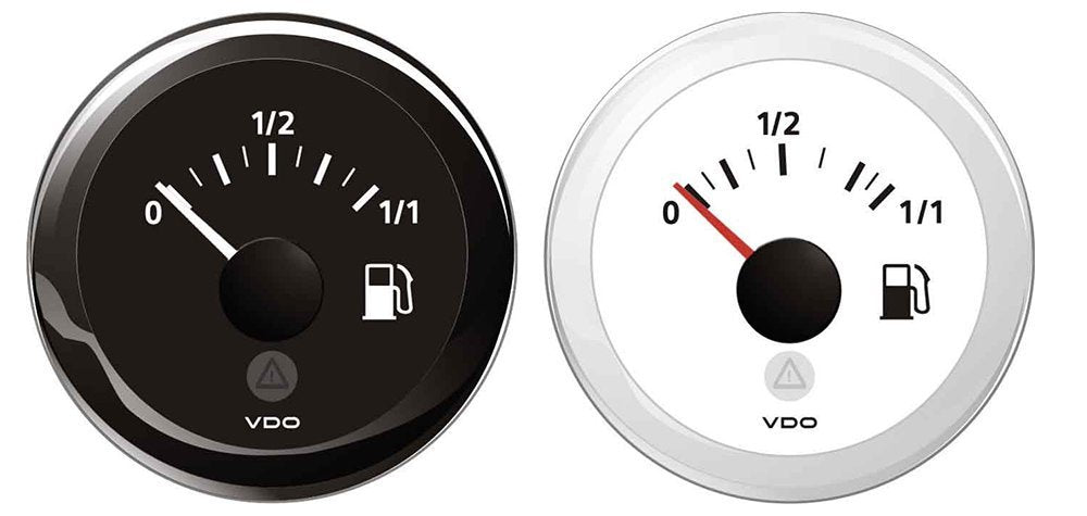 Veratron 52Mm (2-1/16'') Viewline Fuel Level Gauge 0-1/1-3 To 180 Ohm - Black Dial & Round Bezel,WBAUVB07B675BN5