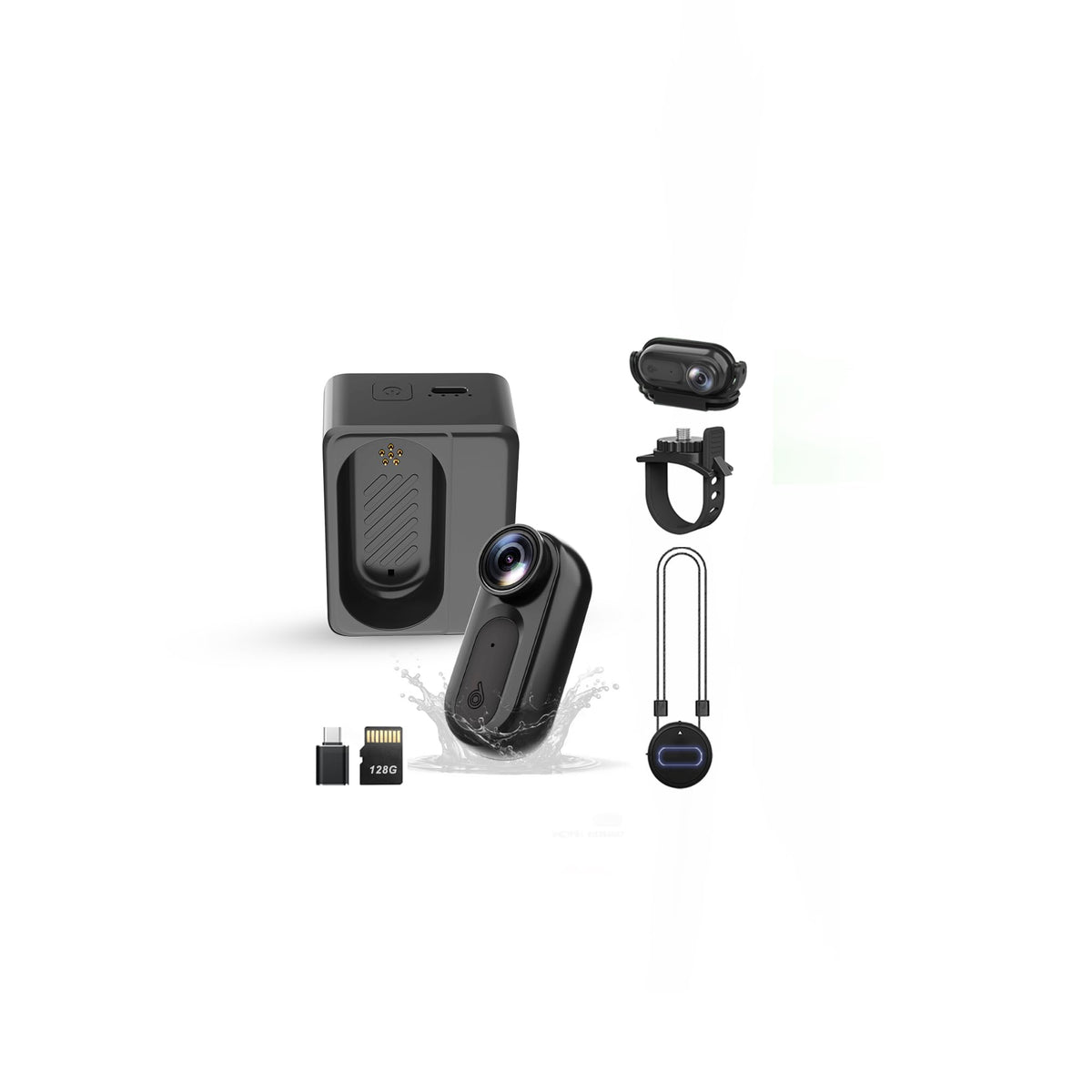 Mini Body Camera Action Cam With Auido & Video Recording -128G Ipx7 Waterproof Thumb Size Hands Free Body Worn Cameras - Wearabl