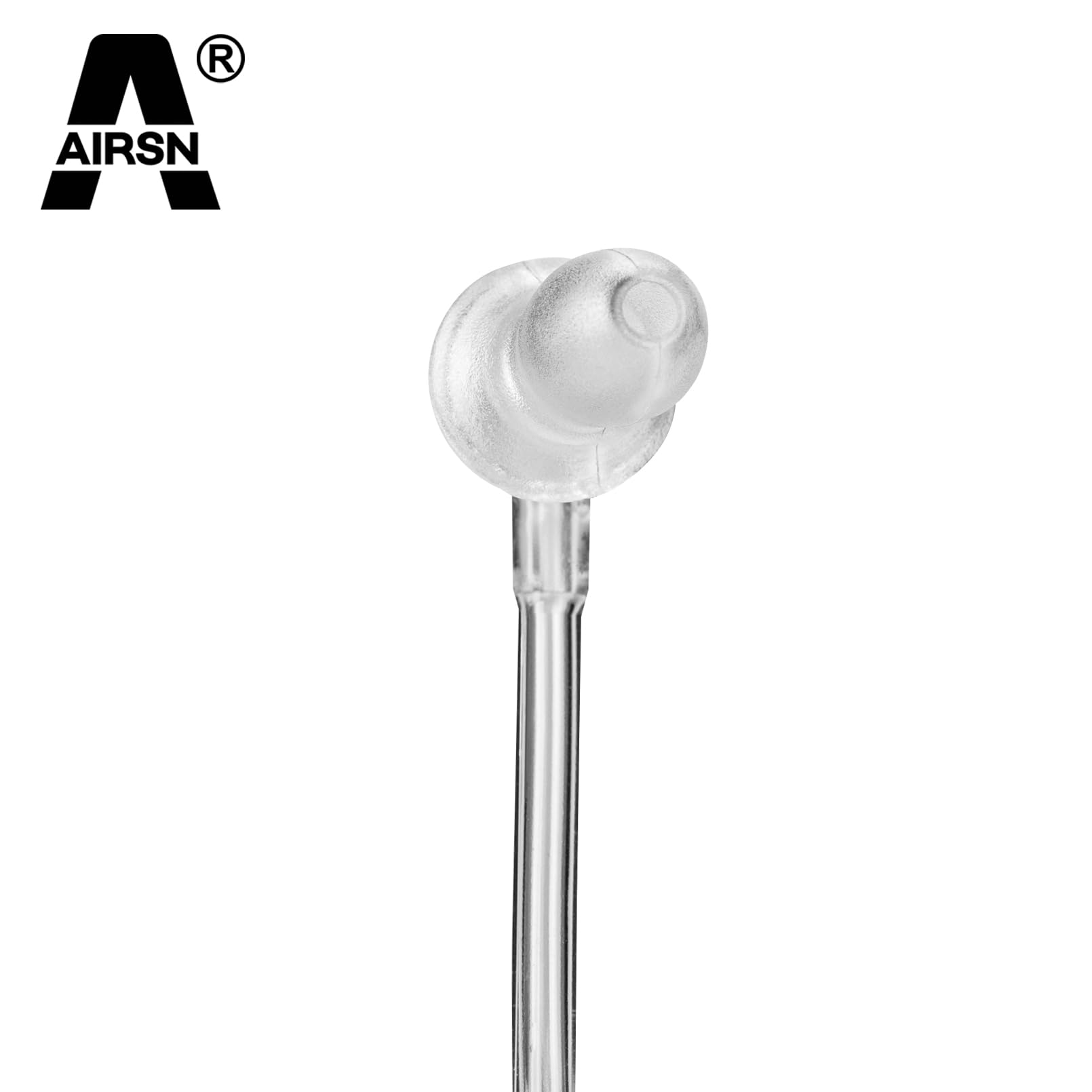 Airsn Replacement Mushroom Earbud For Motorola Kenwood Two Way Radio Coil Tube Audio Kits/Transparent Acoustic Tube Earpieces (Nipple Tips)