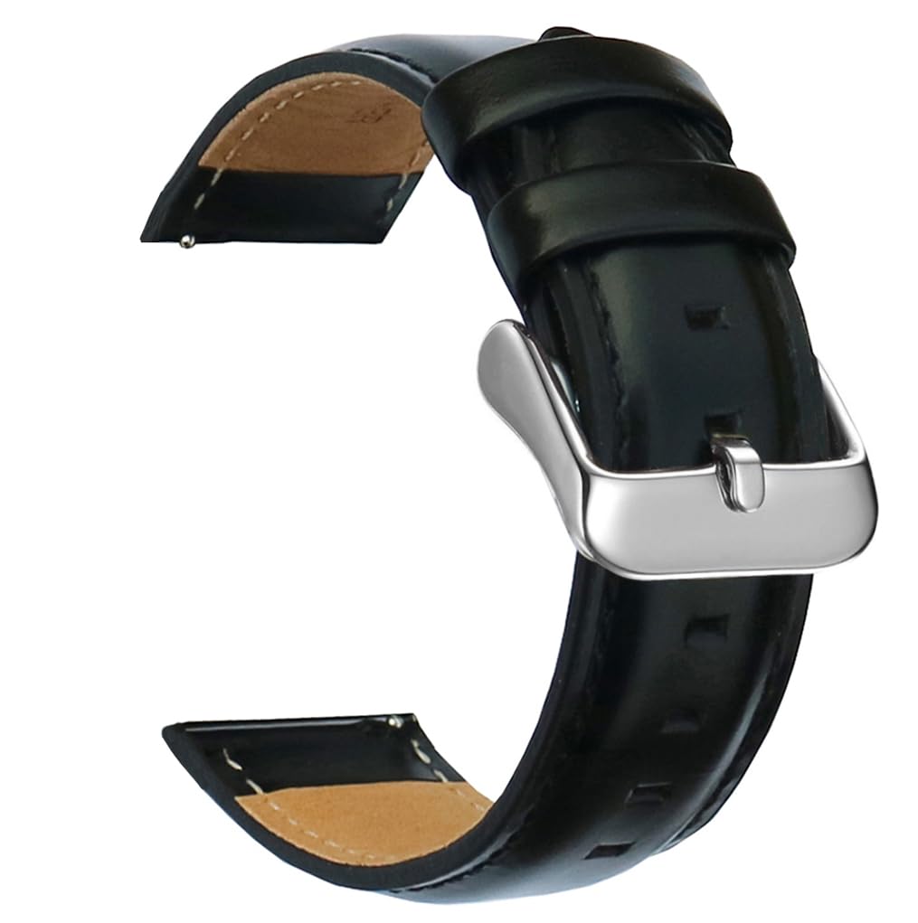 Otopo Compatible With 46Mm Galaxy Watch Band/Gear S3 Bands/Ticwatch Pro Bands, 22Mm Quick Release Genuine Leather Replacement Wr