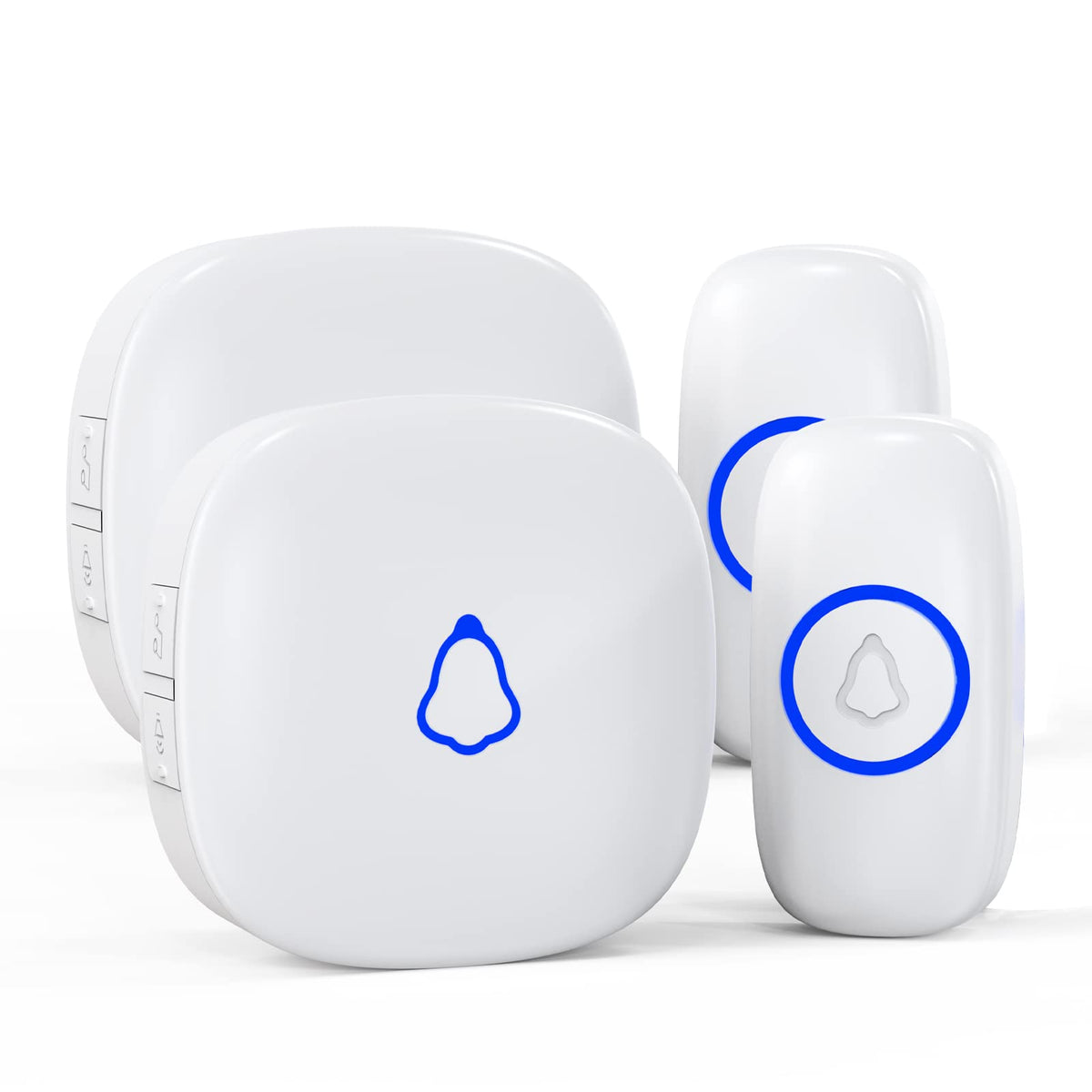 Wireless Doorbell 2 Buttons 2 Receivers, Secrui Mini Waterproof Door Bell Operating At 1000 Feet, M520+F55 Doorbells With 52 Mel