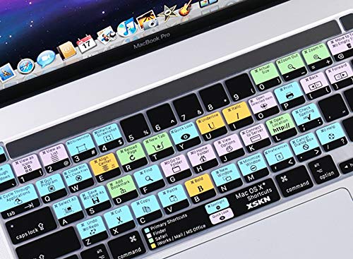 Xskn Mac Os X Silicone Shortcuts Us Version Keyboard Cover Skin For (2019 Released) New Macbook Pro 16'' A2141 And New Macbook P