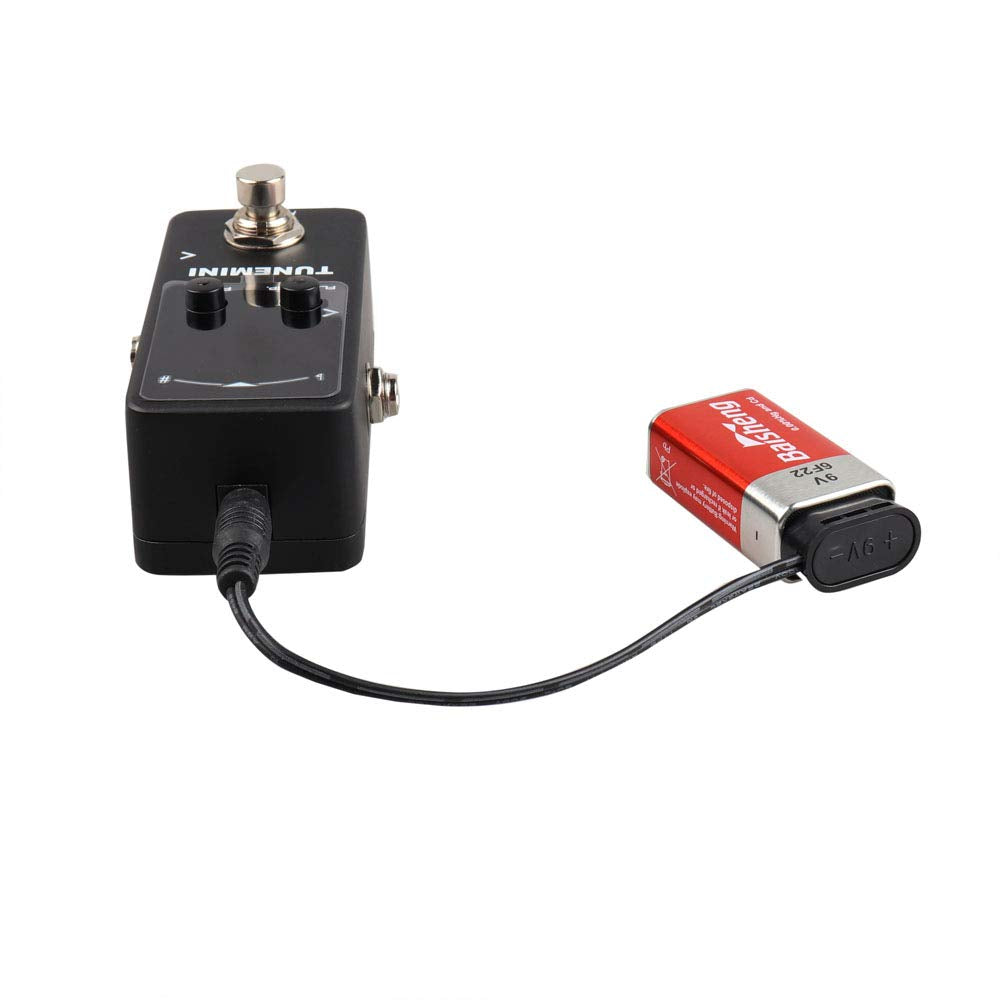 Mr.Power 9V Battery Clip Converter Power Cable Snap Connector 2.1Mm 5.5Mm Plug For Guitar Effect Pedal (Straight Angle, 2 Cable)