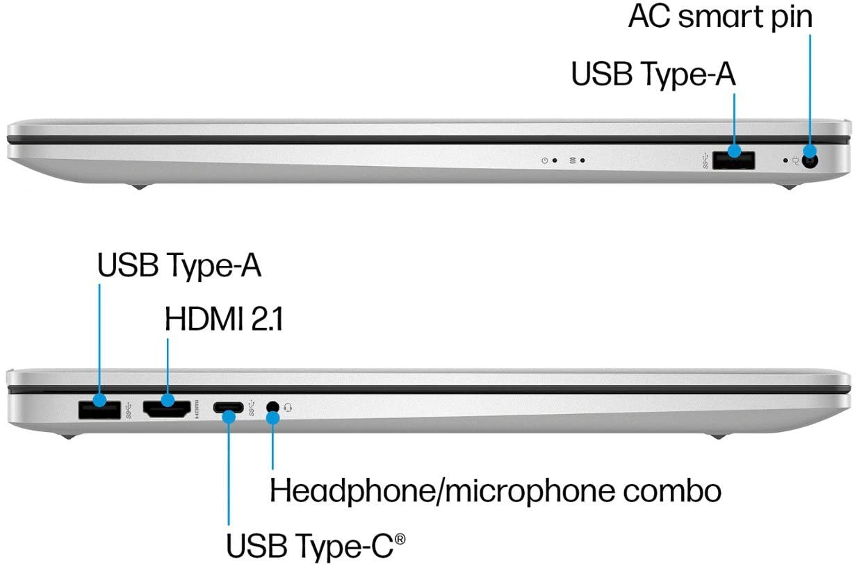 Hp 17-Cp3035Cl Cp3035Cl Silver Laptop, Ryzen 5 7530U, 12Gb, 1Tb Pcie Ssd, 17.3 Tn Touch Hd+ (1600X900), Amd Radeon, Windows 11 H