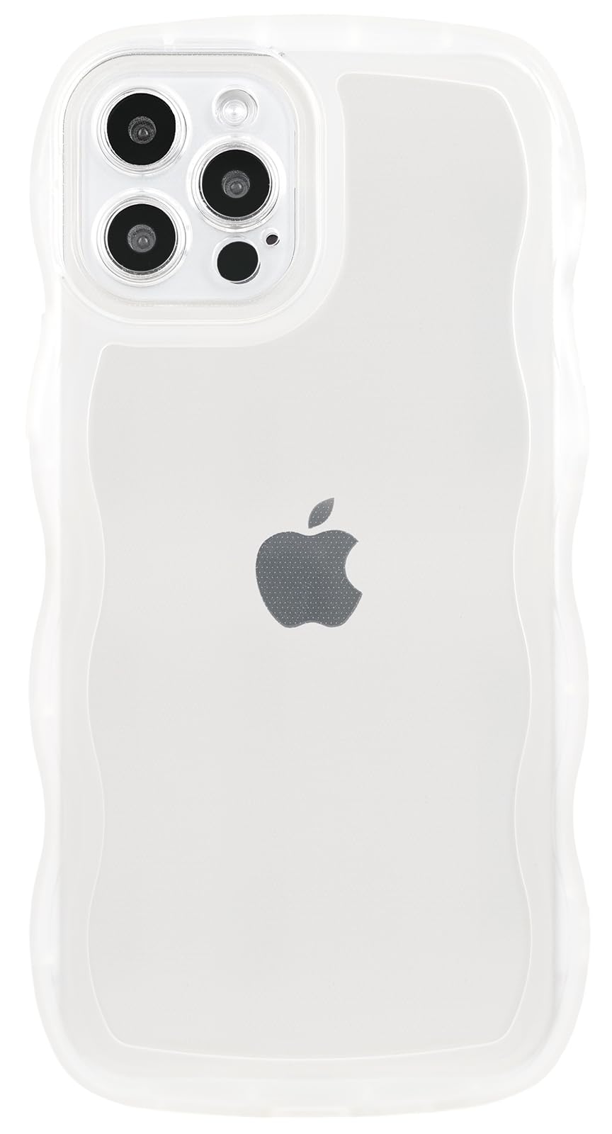 Skylmw Compatible With Iphone 12 Pro Max Case 6.7'' 2020, Cute Kawaii Curly Wave Frame Shape Soft Silicone Shockproof Protective