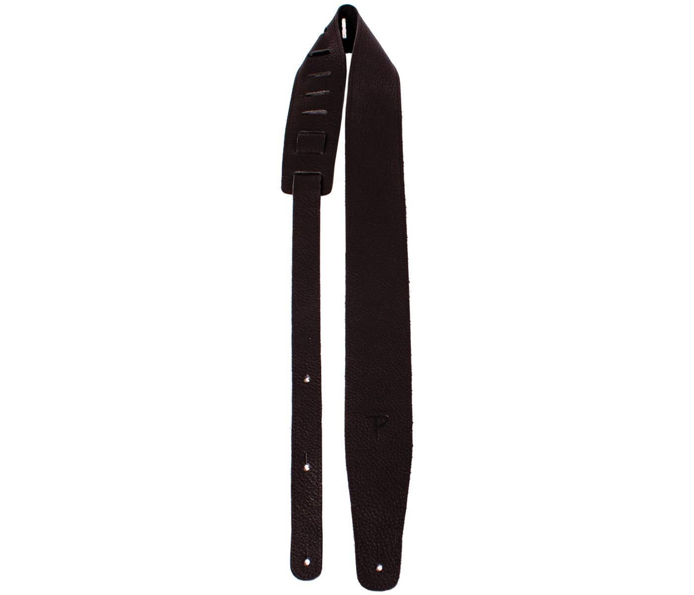 Perri Leathers Ltd.  Guitar Strap  Saddle Leather Black Adjustable  For Acoustic / Bass / Electric Guitars  Made in Canada