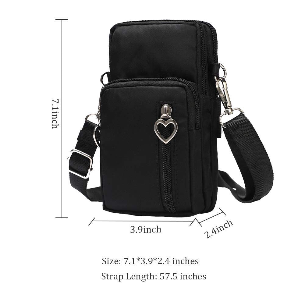Outdoor Sweat-Proof Running Armbag Cross-Body Shoulder Casual Wallet Purse Crossbody Bag Gym Fitness Cell Phone Key Holder For I