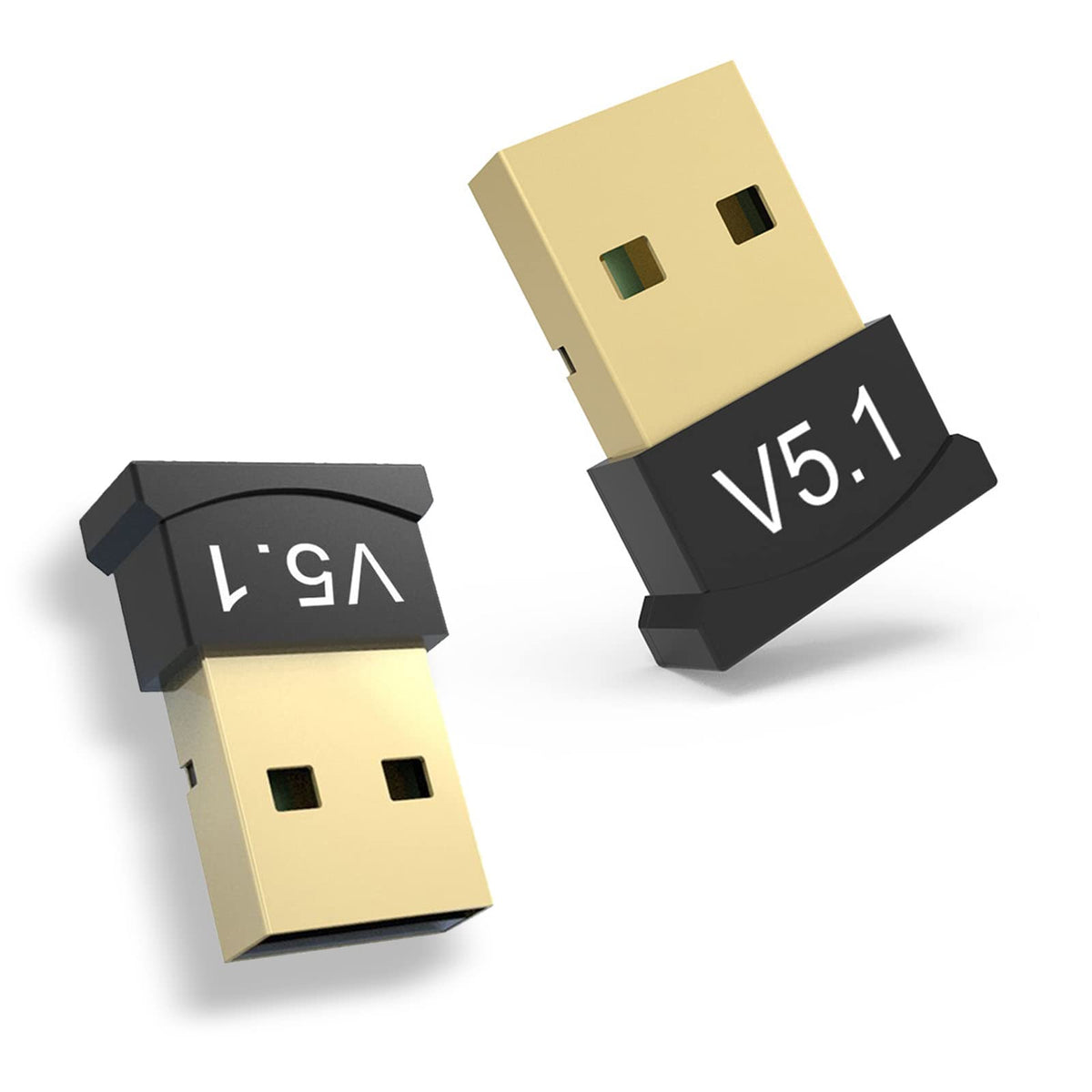 2 Pack Bluetooth Adapter For Pc, Wansurs Usb Bluetooth Adapter 5.1 Edr, Bluetooth Dongle Wireless Bluetooth Receiver For Desktop