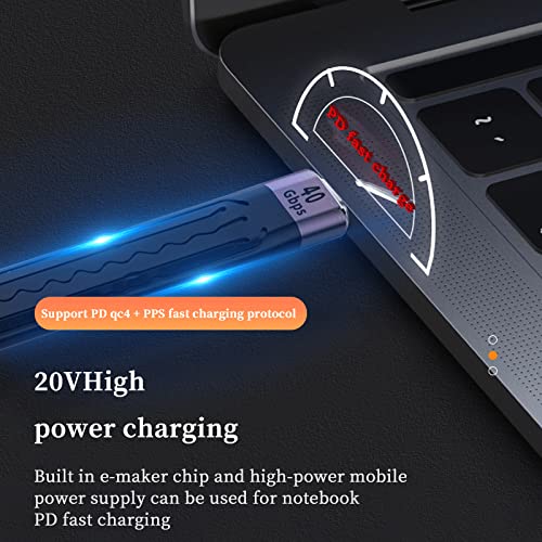 Apexsun Short Usb C Cable,Usb C To C 0.4 Ft Flexible Cable Support Thunderbolt 4/3,Usb4, Pd 100W Quick Charge,8K Video,40Gbps Da