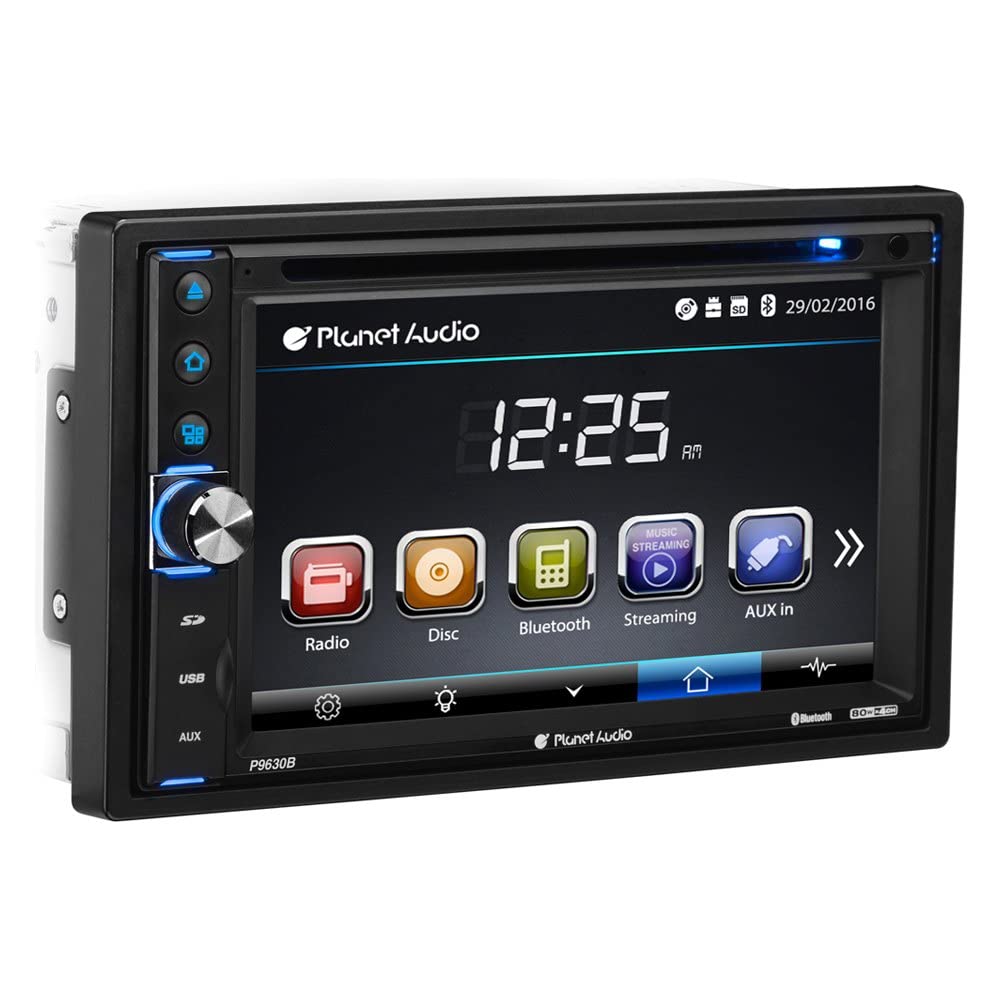 Planet Audio P9630B Car Dvd Player   Double Din, Bluetooth Audio And Hands Free Calling, 6.2 Inch Lcd Touchscreen Monitor, Mp3 P