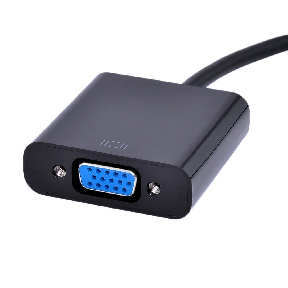 Aya 9'' Hdmi Male To Vga Female (15 Pin) Video Converter Adapter 1080P For Pc, Tv, Notebooks