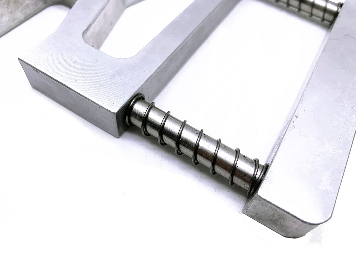 Jiayouy Spring Loaded Piano Center Pins Removal/Extracting Tool Piano Tuning Tool Silver   5.3''X 4.2''