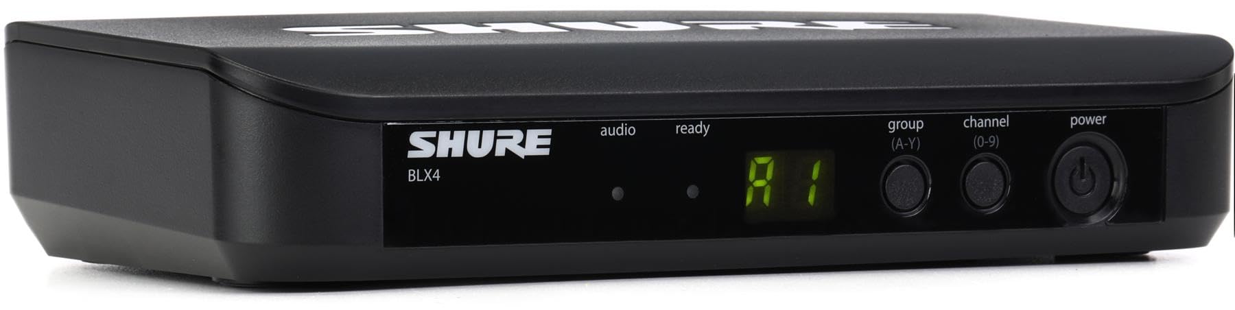 Shure BLX4 Single Channel Wireless Receiver with Frequency QuickScan, Audio Status Indicator LED, XLR and 1/4 Outputs - for use 