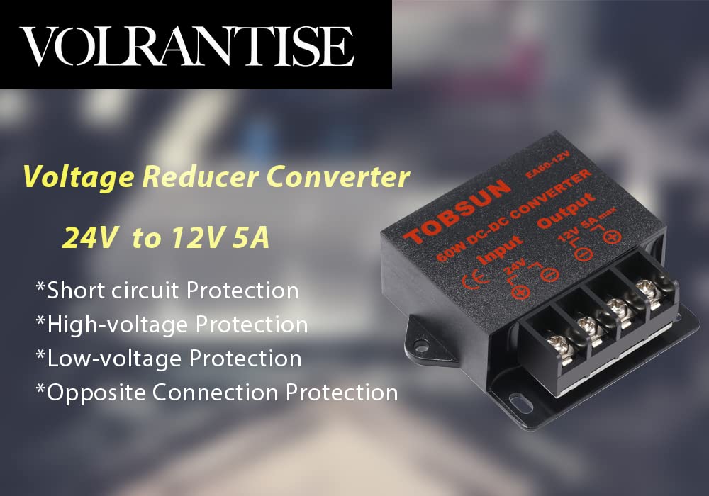 Dc 24V To 12V 5A Dc Converter   Voltage Reducer Regulator, Step Down Buck Transformer Module For Electronics, 5A Power Supply (2