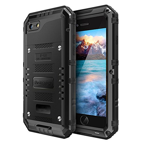 Beasyjoy Iphone Se Case 2022/2020, Iphone 7 Case Iphone 8 Case Waterproof, Heavy Duty Metal Case With Screen Protector, Military