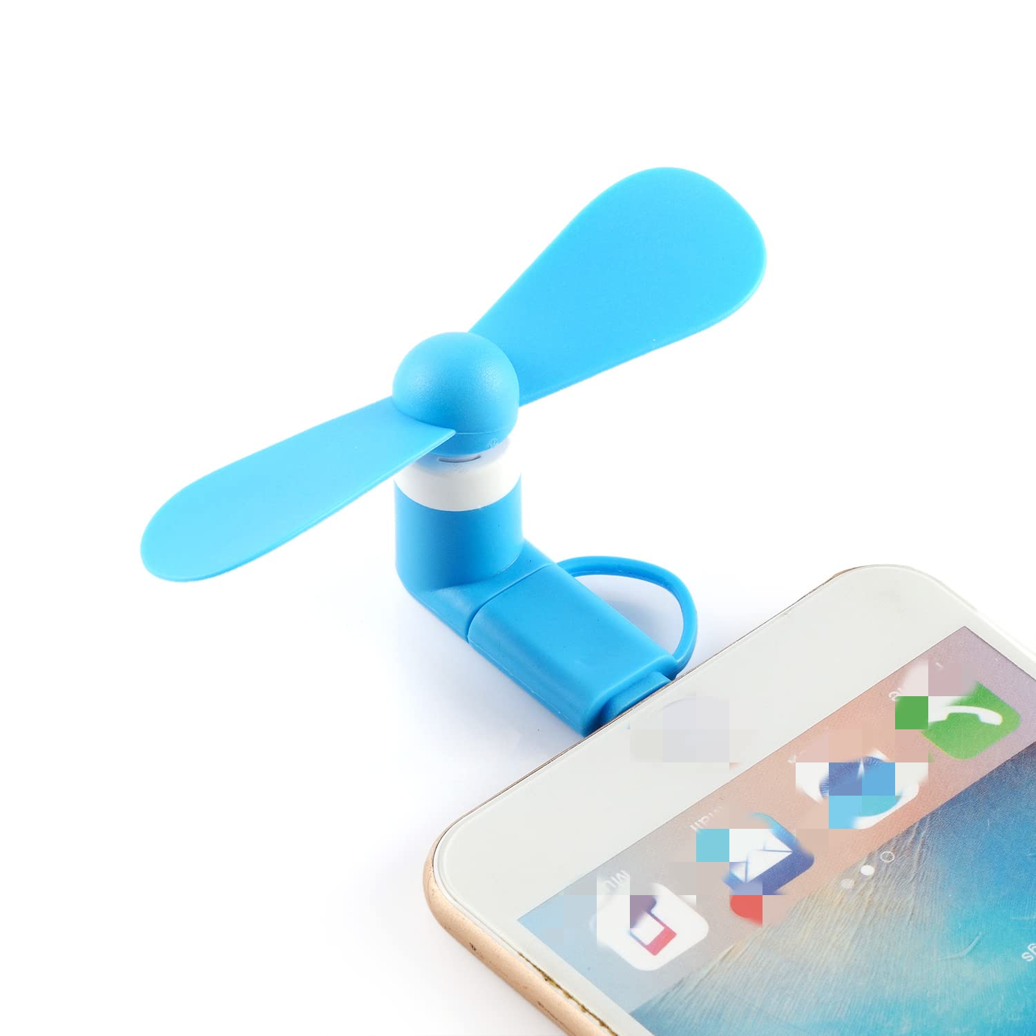 Dntesr Mini Cell Phone Fan 2 In 1 Fan Compatible For Iphone, Ipad, Android Smartphone,Tablet   Colorful And Powerful  Cell Phone