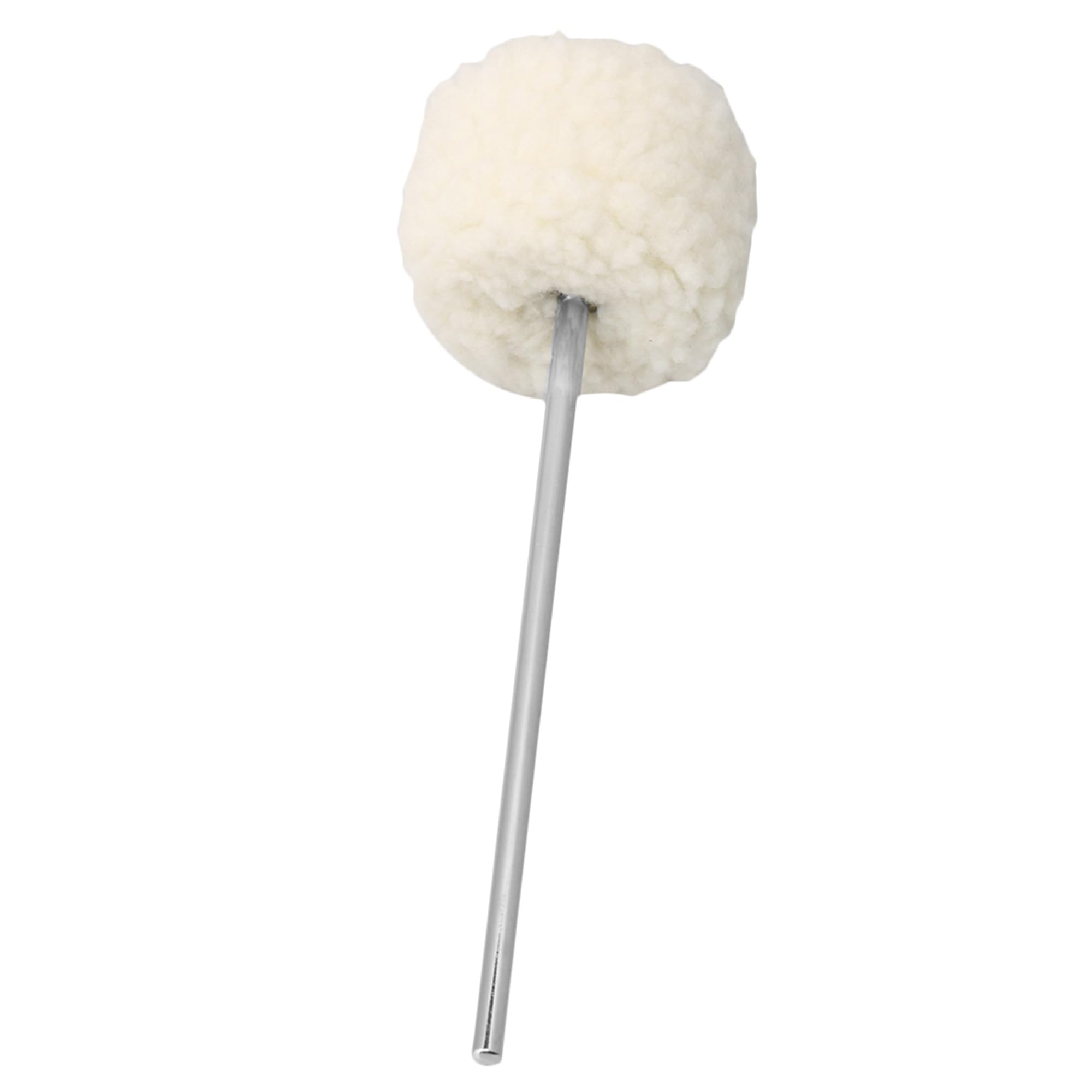 Lovermusic Lovermusic 19.4X0.6Cm Stainless Steel Shaft Bass Kick Drum Beater White Felt Pedal Beater Head Drum Instrument Access