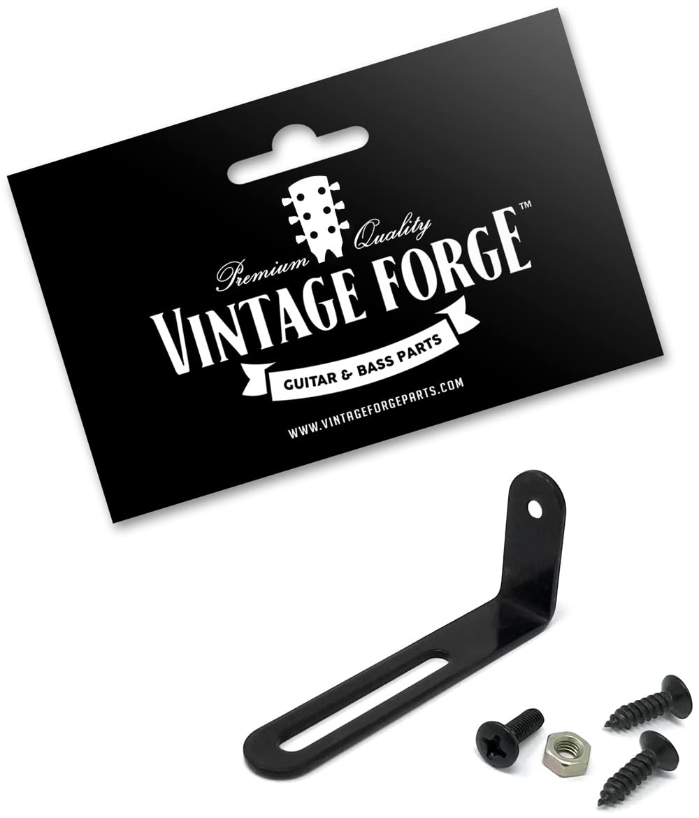 Vintage Forge Black Pickguard Mounting Bracket Compatible With Gibson Epiphone Les Paul Electric Guitar With Screws Lpb20 Blk