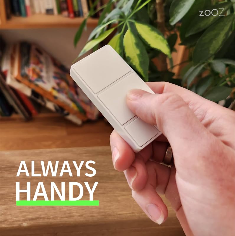 Zooz 800 Series Z Wave Long Range Wall Remote & Scene Controller Zen37 (Battery Powered), White | Z Wave Hub Required