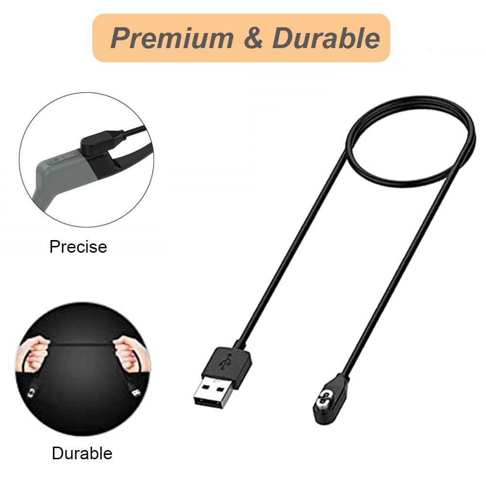 Nisyctk Charging Cable For Shokz Openrun/Openrun Pro/Openrun Mini/Aftershokz Aeropex & Opencomm, Magnetic Usb Charger For Shokz