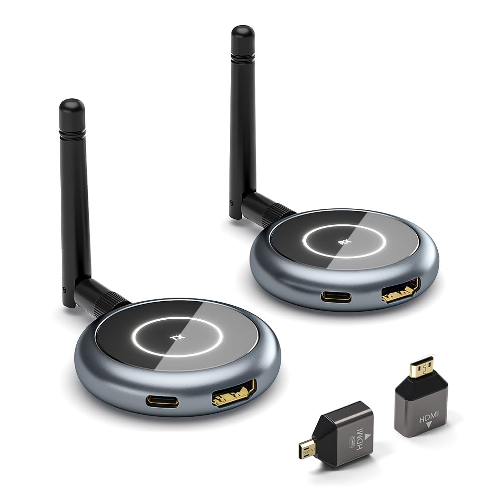 Aimibo Wireless Hdmi Extender Multiple Receivers 1X4, Hdmi Wireless Transmitter & Receiver 5G, Stream 1080P@60Hz Video & Audio F